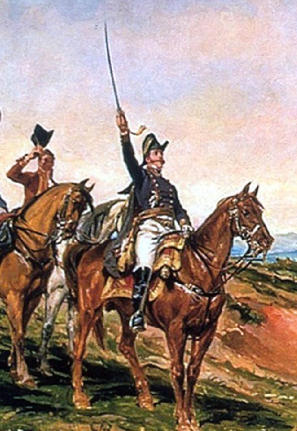 "O grito do Ipiranga", detalhe, Pedro Américo, 1888.