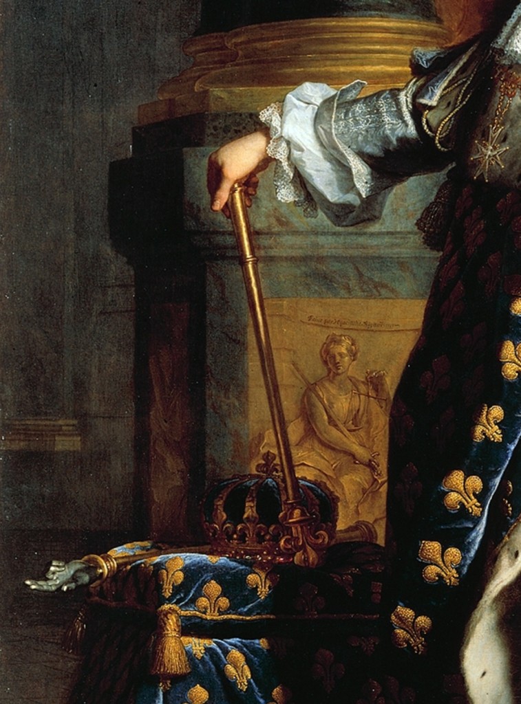 pilar, detalhe Luis XIV, Rigaud