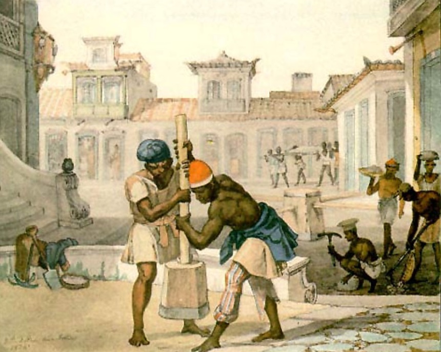 Negros calceteiros, Debret