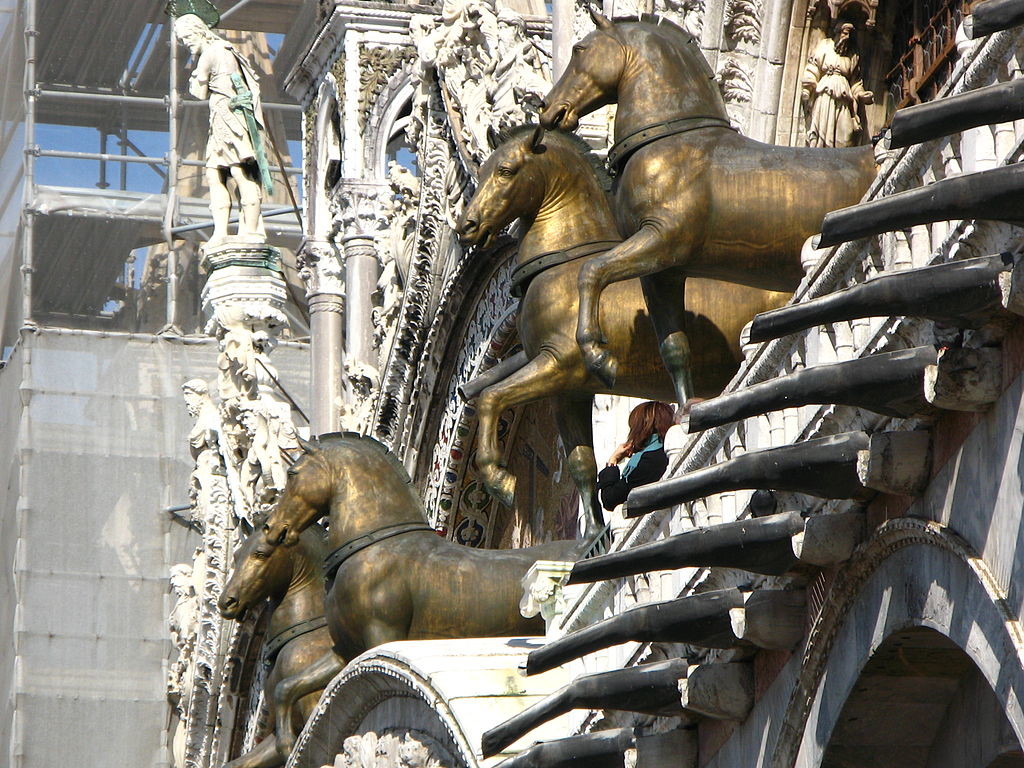 cavalos de bronze da Basílica de São Marcos, em Veneza