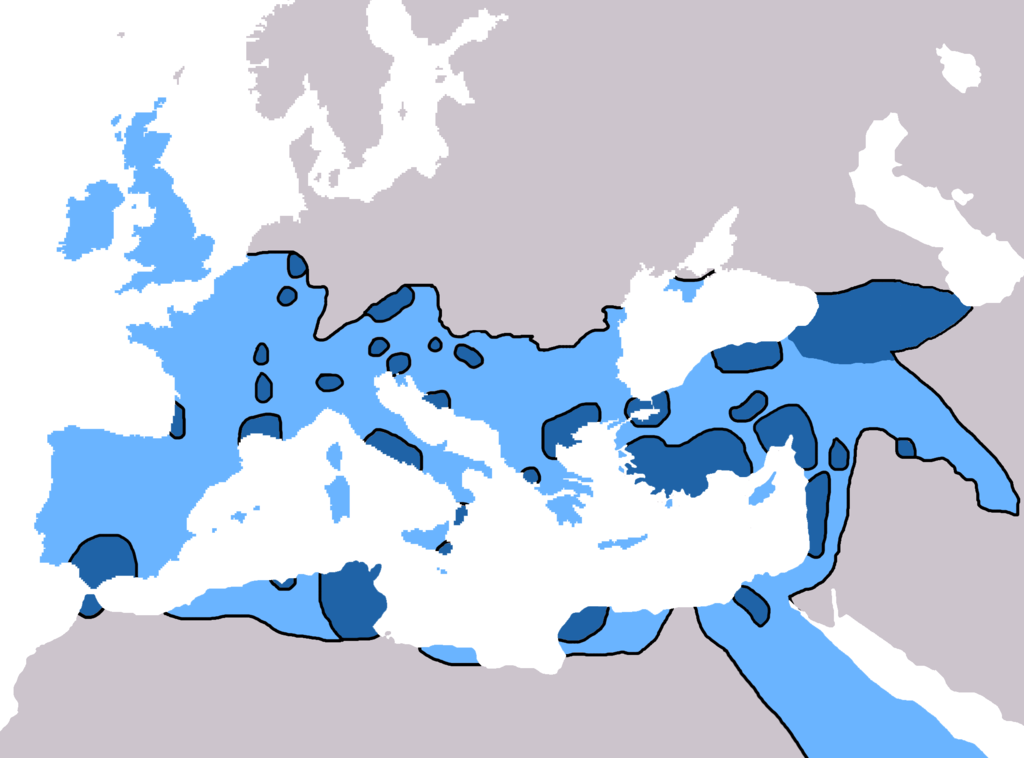 mapa da propagação do cristianismo
