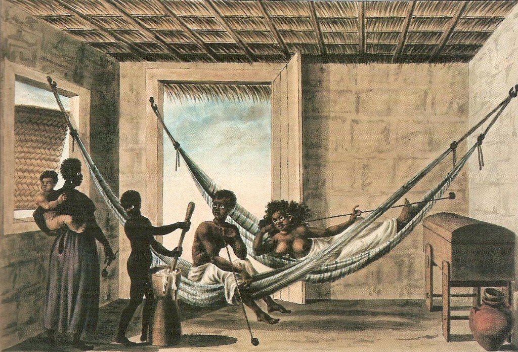 Interior de casa de negros, Guillobel, c. 1812.