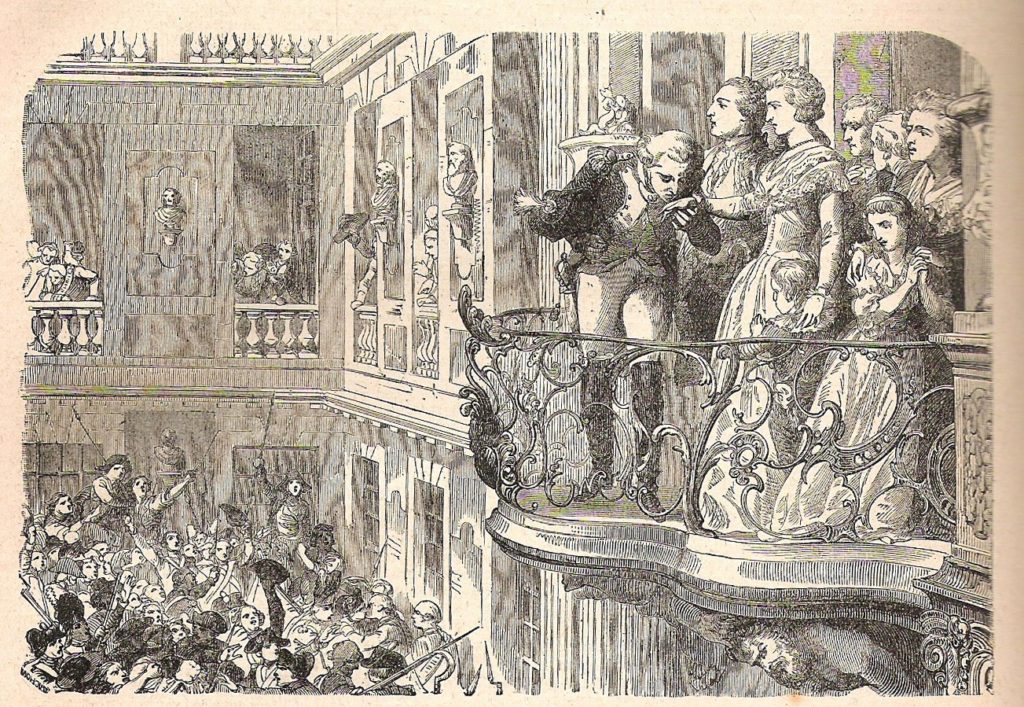 Lafayete e Maria Antonieta, Versalhes, 1789.