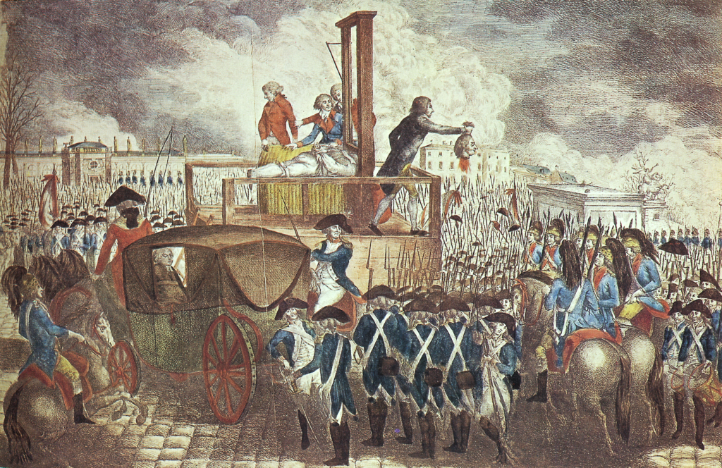 Execução de Luis XVI, 1793.