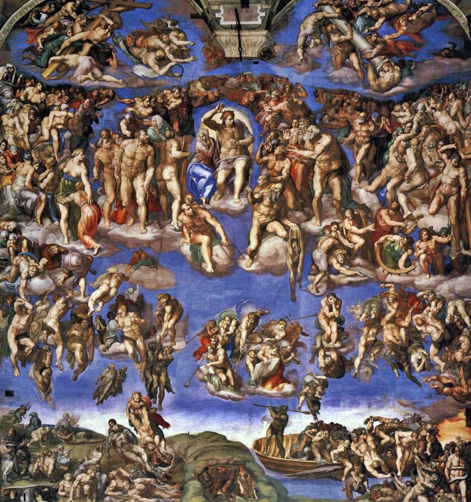 Juízo FInal, de Michelangelo, 1534-41.