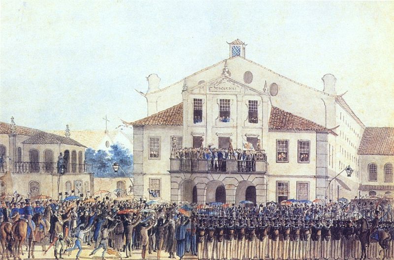 D. Pedro faz juramento à constituição portuguesa