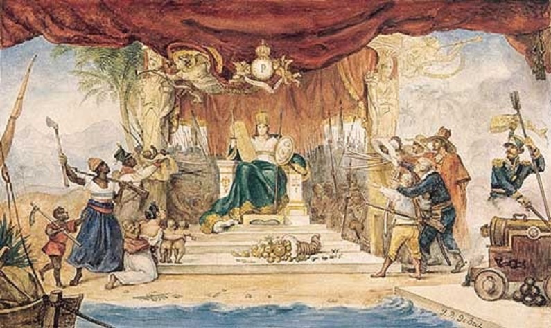 Pano de boca da coroação de D. Pedro I, Debret