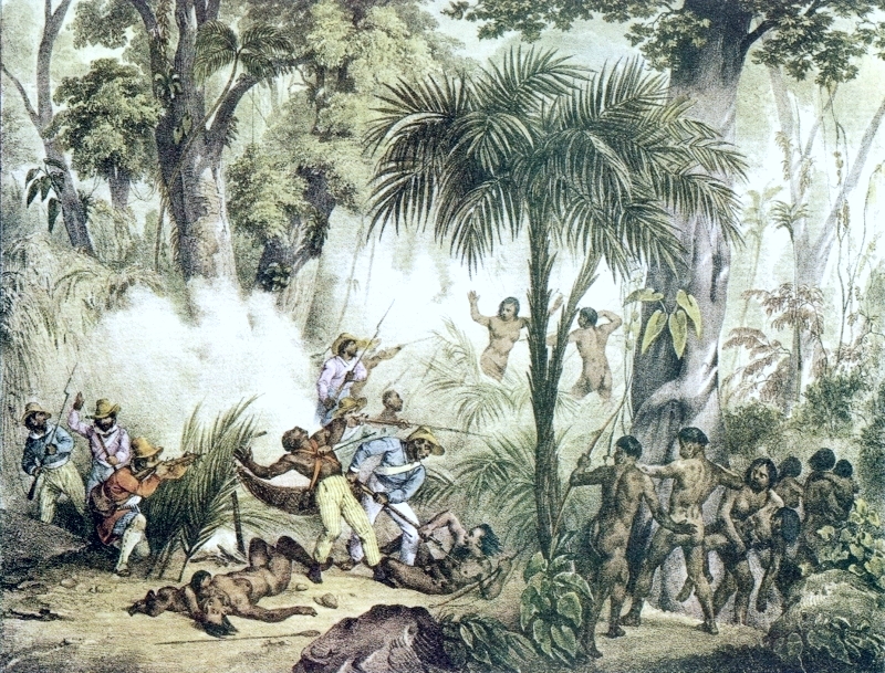 Guerrilhas, aquarela, Rugendas, c. 1835.