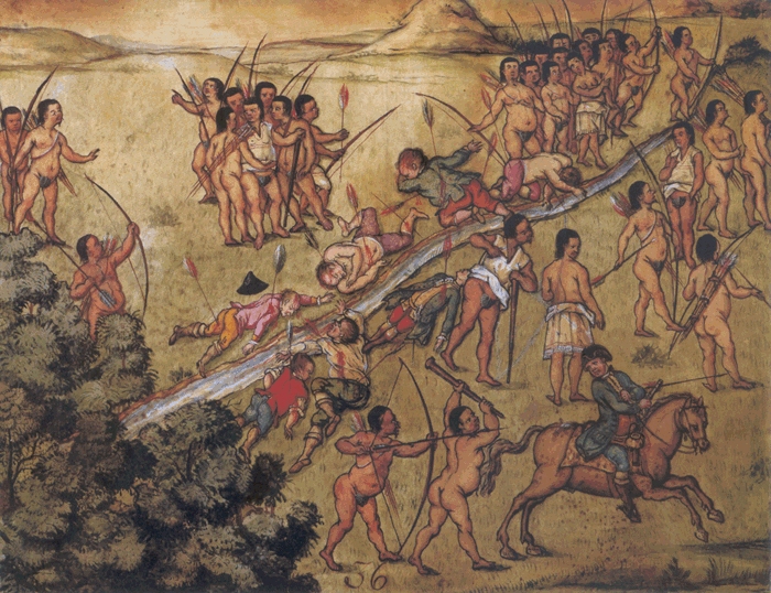 Indios lutando