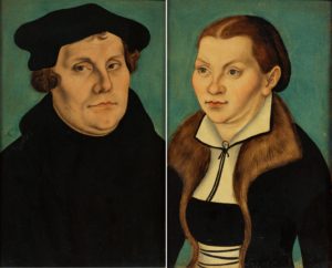 Martinho Lutero e sua esposa, de Lucas Cranach, o Velho, 1529.