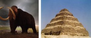Mamute lanoso e pirâmide de Djoser