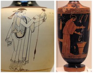 Tecelagem, vasos áticos